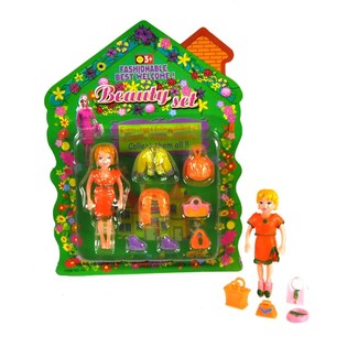Pequeno conjunto de boneca em cart&atilde;o (6 unid.)