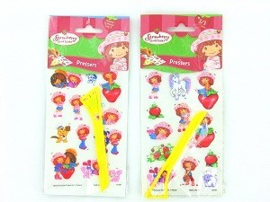 Decalcomanias / Autocolantes de transfer&ecirc;ncia Strawberry Shortcake (24 un.)