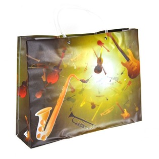 Sacos de Compras Grandes / Sacos de Oferta - Padr&atilde;o M&uacute;sica (12 un.)