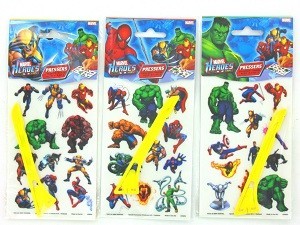 CALCOMANIAS / AUTOCOLANTES MARVEL HEROES (24 un.)