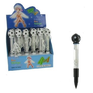 Caneta de Futebol com Bolas de Sab&atilde;o e Luz (24 un.)