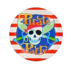 PRATOS DE ANIVERS&Aacute;RIO PIRATAS (6x12 un.)