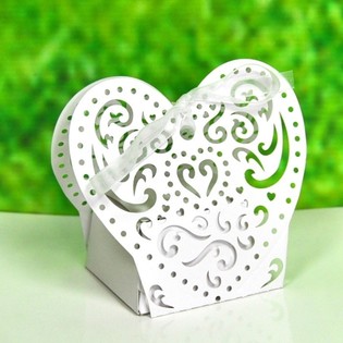 Caixinhas de Casamento Cortadas a Laser para Lembran&ccedil;as (12 un.)
