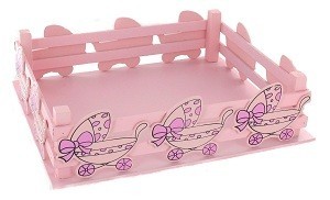 CESTO DECORATIVO - ROSA BEB&Eacute; (2 un.)