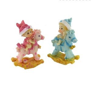 Decoração Bebé em Cavalo de Baloiço 8 cm (4 un.)