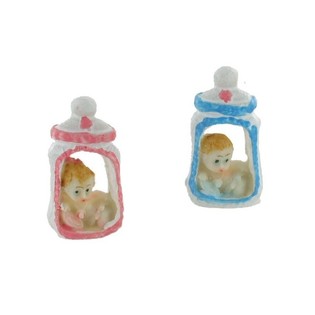 Decoração de Nascimento - Bebé no Biberão 5,5 cm (12 un.)