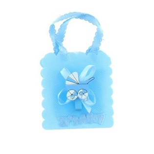 Saco de Oferta de Nascimento para Doces - Carrinho de Beb&eacute; Azul (12 unid.)