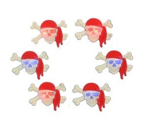 Crach&aacute; Pirata Luminoso (15 un.)