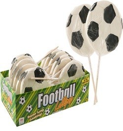 Chupa-Chupa Grande Bola de Futebol em Display (12 un.)