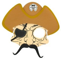 Máscara de Pirata em Espuma (12 unid.)