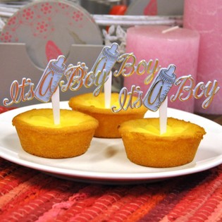 Palitos para Cupcake de Nascimento - It's a Boy (12 un.)