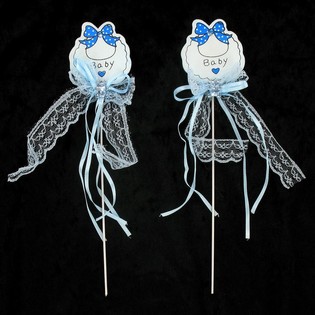TOPPER DE BOLO DE MATERNIDADE - AZUL BEB&Eacute; (12 un.)