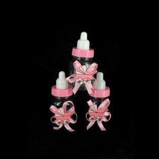 BIBER&Otilde;ES DECORATIVOS COR-DE-ROSA COM CARRINHO (12 un.)