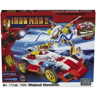 MEGA BLOKS Iron Man 2 Whiplash Showdown Conjunto de Constru&ccedil;&atilde;o - 1980