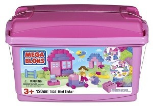 MEGABLOKS MINI BLOKS TUB COR-DE-ROSA - 7536