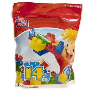 Mega Bloks 8108 - Saco de Blocos de Constru&ccedil;&atilde;o Grandes (14 pe&ccedil;as)