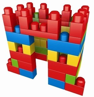 MEGA BLOKS Saco de Constru&ccedil;&atilde;o (70 Pe&ccedil;as) - 8309