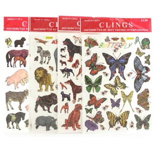AUTOCOLANTES DE JANELA COM ANIMAIS (48 un.)