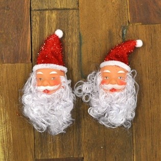 Pequenas cabe&ccedil;as de Pai Natal, conjunto de 2 (12 conjuntos)