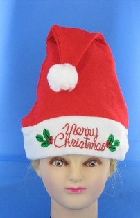 GORRO DE NATAL LUMINOSO "MERRY CHRISTMAS" (12 un.)