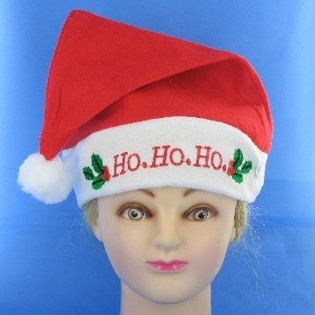 GORRO DE NATAL LUMINOSO "HO HO HO" (12 ud.)