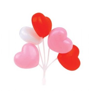 TOPPER PARA CUPCAKE - RAMO DE BAL&Otilde;ES CORA&Ccedil;&Atilde;O (27 unid.)