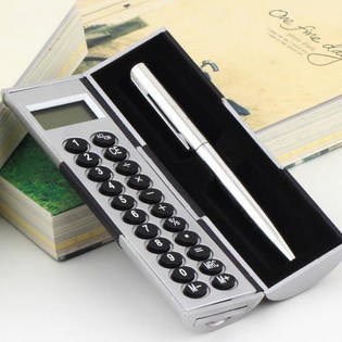CALCULADORA M&Aacute;GICA + CANETA (28 un.)