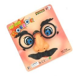 Óculos divertidos com bigode (12 un.)