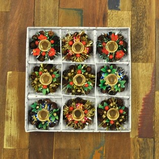 SUPORTES PARA VELAS DE NATAL (9 un.)
