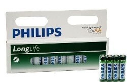 12x PILHAS "PHILIPS - SUPER HEAVY DUTY" AA - LONGLIFE (12 un. Blister)