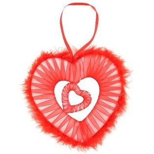 Cora&ccedil;&atilde;o Decorativo Vermelho (Conjunto de 2)