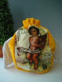 Saco de Presente Grande com Asas de Anjo (2 un.)