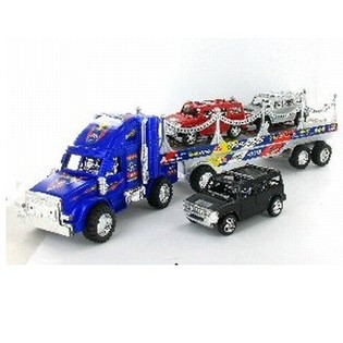 CAMIÃO AMERICANO GRANDE COM 3 CARROS
