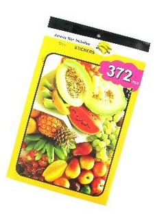 Livros de Autocolantes Modelo: Fruta (12 un.)