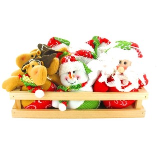 BONECO DE NEVE E PAI NATAL DE PELUCHE EM CAIXA - MODELO 2 (12 un.)