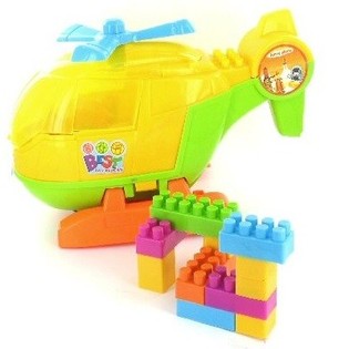 HELIC&Oacute;PTERO GRANDE CHEIO DE BLOCOS DE CONSTRU&Ccedil;&Atilde;O