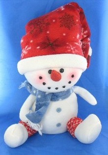 Boneco de Neve Sentado Luxo/Moderno Grande