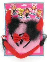 Diadema de Diabo com La&ccedil;o e Cauda (6 un.)