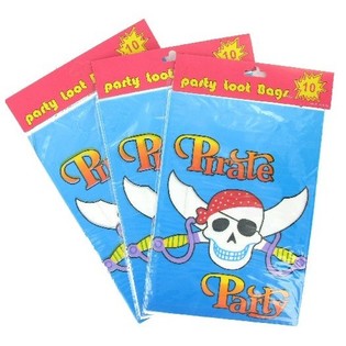 10 SACOS DE ANIVERS&Aacute;RIO - PIRATE PARTY (6 conjuntos)