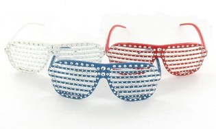 &Oacute;culos Shutter Shades com Bling Bling (10 un.)
