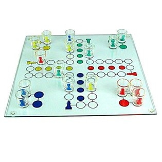 Jogo do Ludo em Vidro | Tabuleiro de Vidro por Grosso