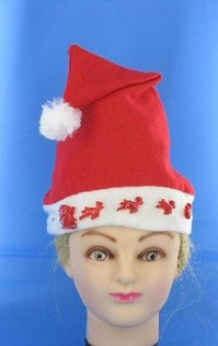 GORRO DE NATAL com TREN&Oacute; LUMINOSO (12 un)
