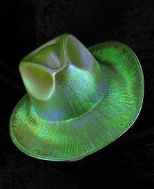Chap&eacute;u de Cowboy com Brilhantes - Verde (6 un.)