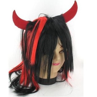 PERUCA DE DIABO COM CORNOS (5 unid.)