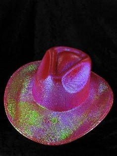 Chap&eacute;u de Cowboy com Purpurina - Vermelho