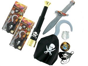 Set de Pirata em Cart&atilde;o - Modelo 1 (6 un.)
