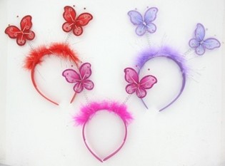 DIADEMA COM BORBOLETAS (12 un.)