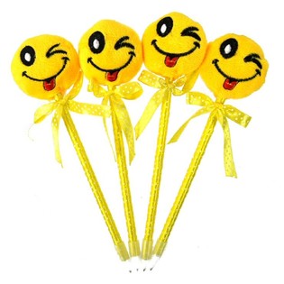 Caneta de Pel&uacute;cia Smiley (12 un.)