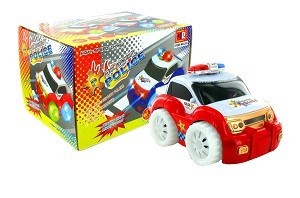 Cami&atilde;o de Pol&iacute;cia de Brinquedo Bump & Go com Luz e Som