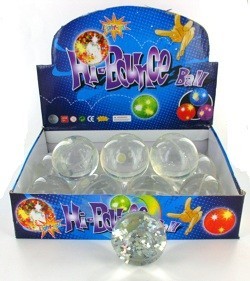 Bola Saltitona com Purpurinas - 6 cm (12 un.)
